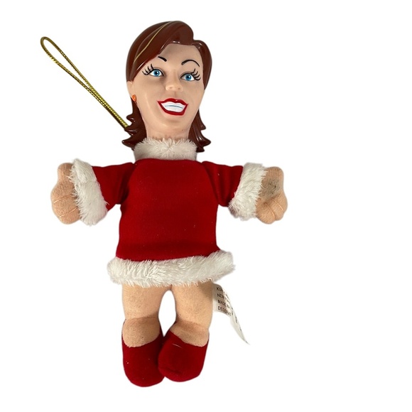 Kurt Adler “Perfect Holiday Couple” Ornament Set of 2 Vintage Plush Ornaments 7” - Picture 2 of 6